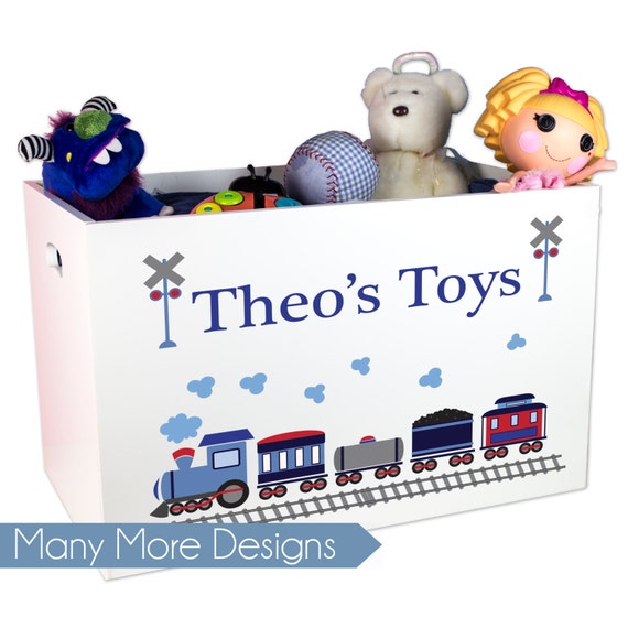 Personalized Toy Box Boys Custom Toybox Childs Open Top Toy