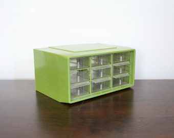 Vintage Green Plastic Set of Drawers