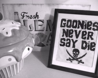 Goonies Cross Stitch - Goonies Never Say Die - Cross Stitch Digital Pattern PDF