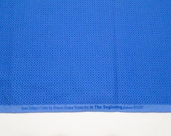 Royal Blue Cotton Quilting Fabric, In the Beginning Fabrics, Aunt Sukey's Choice Fabric, Quilting and Sewing Fabric, Quiltsy Destash