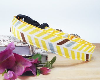 Yellow Chevron Dog Collar, Dog collar, Christmas, Pet Collar, Holiday, Summer, Spring, dog collars for girls, dog collars for boys, pet