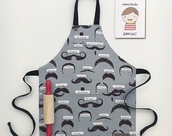 Mini Moustache Apron for Toddler/Child