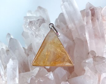 Citrine - Marcel Vogel Pendant - set in Sterling Silver - A Grade ! Powerful