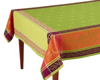Citronnier Vert French Jacquard Tablecloth