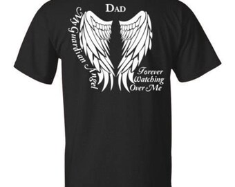 Angel Wings T Shirts, Angel Wings, Memorial Shirts, Guardian Angel, Guardian Angel Dad, Guardian Angel Shirt, Angel Wing Tee