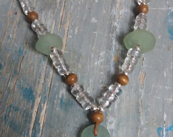 Statement Seafoam Seaglass Necklace
