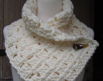 Chloe Button Cowl Ivory Cream
