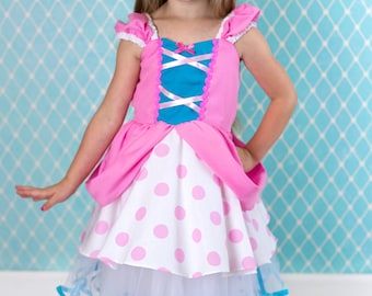 Little Bo Peep costume, Bo peep dress, Toy Story costume, Halloween costume, Lover Dovers, story book character costume, girls costume