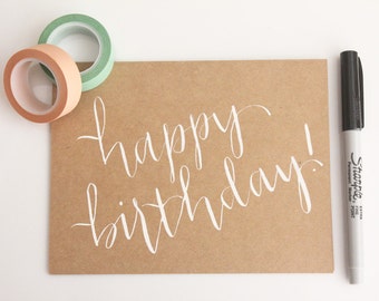 Birthday calligraphy | Etsy