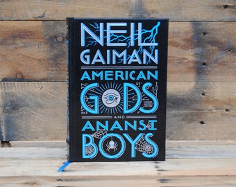 Book Safe - American Gods - Black Leather Bound Hollow Book Safe