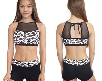 SO FIERCE SET, dancewear,Activewear, girls dancewear (Hot Pink, Lime Green, and Brown)