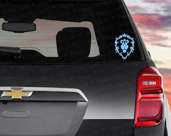 WoW World of Warcraft Alliance - Custom Vinyl Decal (Blue) (Free Shipping)