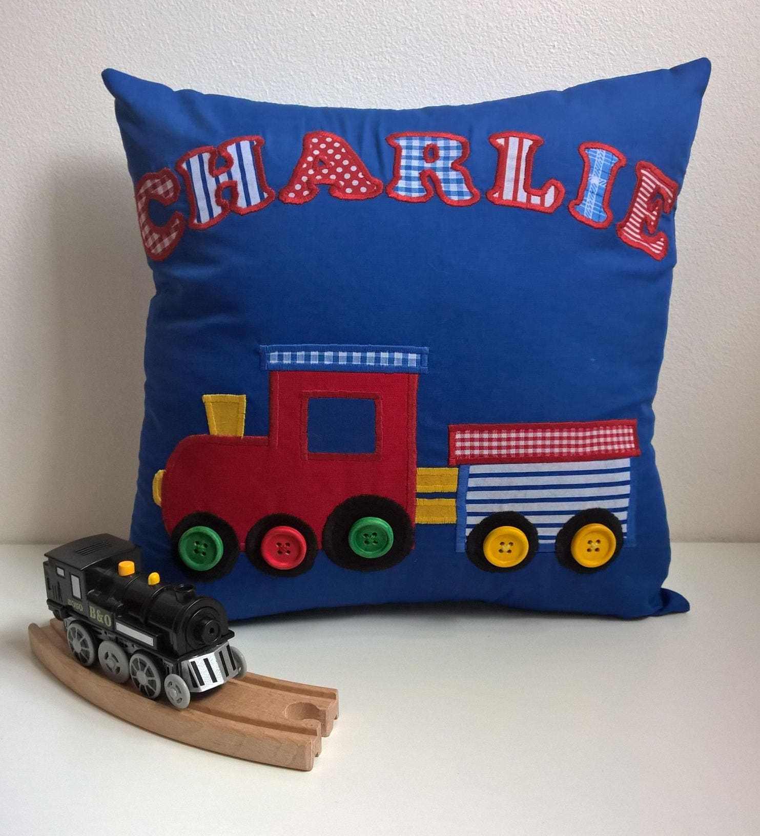 Personalised Train Cushion
