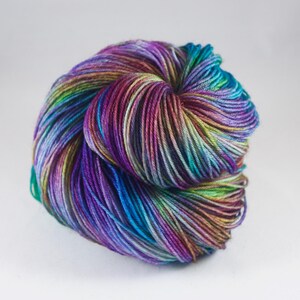 Hand Dyed Sock Yarn, hand dyed wool, variegated sock yarn, nylon sock yarn, pink, purple, green, blue, yellow, rainbow
