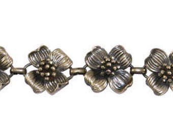 Vintage 1940's Sterling Silver Dogwood Flower Bracelet by Napier