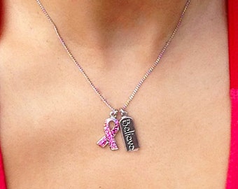 Breast Cancer Awareness Necklace