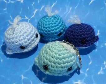 Crochet Baby Whale Keychain
