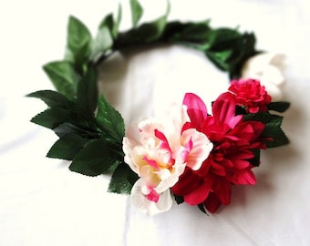 Floral Headpiece, Boho Flower Crown, Floral Head Wreath