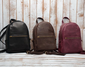 Leather Backpack / Leather Backpack women / Backpack women / Backpack / Leather bag / Leather purse / Black backpack / Leather bags