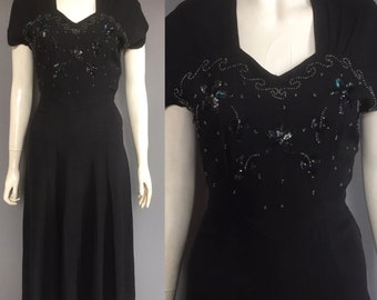 CC41 1940s dress with tie waist