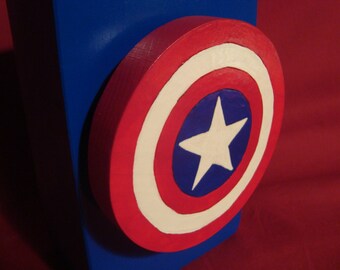 Bank--Wooden Captain America Bank--Handmade