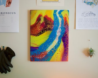 multicolor psychedelic abstract painting