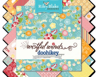 Wistful Winds Jelly Roll Rolie Polie by Riley Blake, 18, 2.5 inch strips, Bin G, FAST shipping