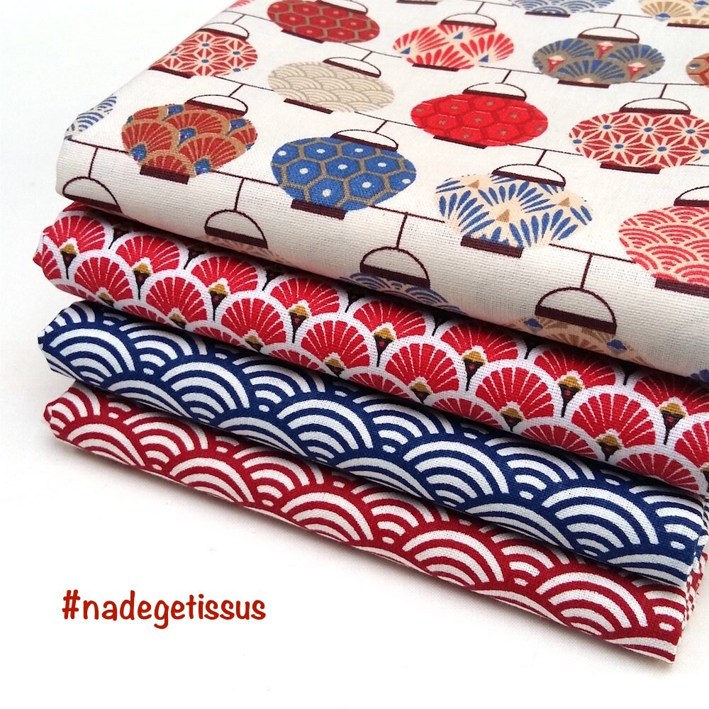 Coupons tissus japonais 50 x 50