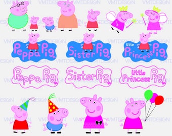 Peppa Pig SVG - Peppa Pig Clipart - Peppa Pig Digital Clip Art for Design or more , files download svg, eps, jpg, png