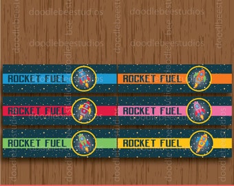 Outer Space Water Bottle Labels, Printable Outer Space Bottle Labels, Bottle Labels Digital, Outer Space Party, Outer Space Prinatbles