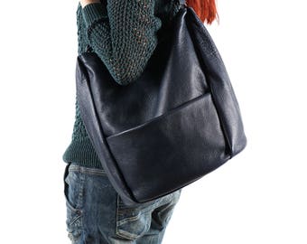 Hobo Purse, Hobo Shoulder Bag, Shoulder Hobo Bag, Grey Hobo Bag, Leather Hobo Bag, Women Hobo Bag, Large Leather Hobo, Slouchy Hobo Bag