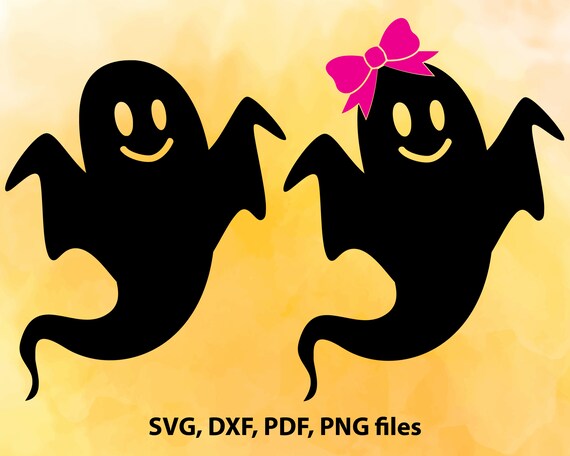 Download Ghost SVG File Ghost with bow DXF Girl Ghost Cut File Ghost