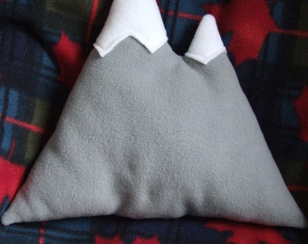 Mountain Pillow - Mountain Cushion - Fleece Mountain Pillow - Nature Nursery Decor