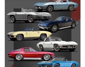 Chevrolet Corvette 2nd Generation Poster