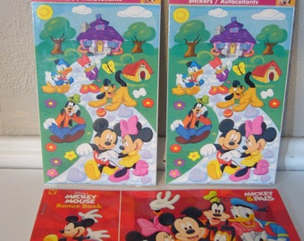 Disney Stickers and Postcards - Lot of 2 Sticker Packs and 1 Set of Postcards