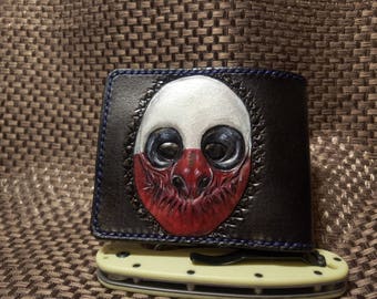 Handmade Wolf wallet natural leather stylished by PayDay 2