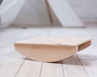 Wooden balance board, rocker board, toy for coordination, gender neutral, wood, non toxic, organic, gift for child