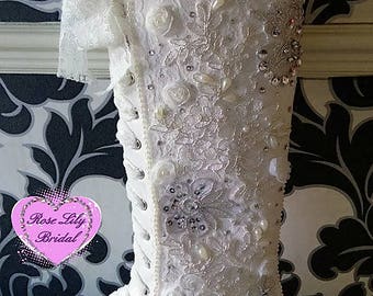 Vintage inspired knee high boots, lace boots, lace flats, alternative boots, wedding shoes, wedding boots
