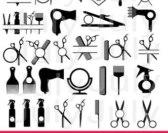hairdresser svg barber tools silhouette hair salon hair fish christmas tree ornaments