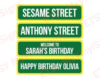 Personalized Sesame Street Sign: Sesame Street Birthday Sign - Sesame Street Party