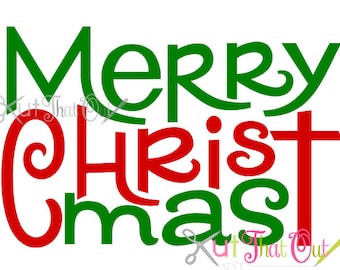 EXCLUSIVE Merry Christ Mas Christmas Design SVG & DXF Cut File
