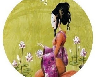 miss tigri (nature) cabochon 25mm