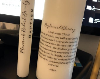 Personalized CANDLE SET (baptisms, weddings, first communion, birthdays, gifts, etc.)