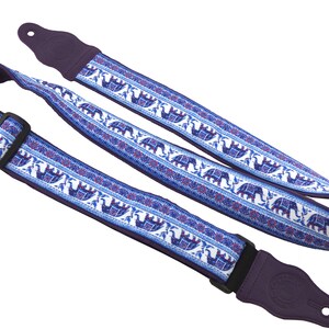Guitar Strap. L ucky elephants for guitarists. Guitar Accessory for Acoustic, Electric, Bass & other guitars. Instrument strap