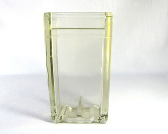 Antique glass battery jar, industrial glass, storage jar, vintage glass, historic glass, glass vase, storage jar, glass battery, home decor