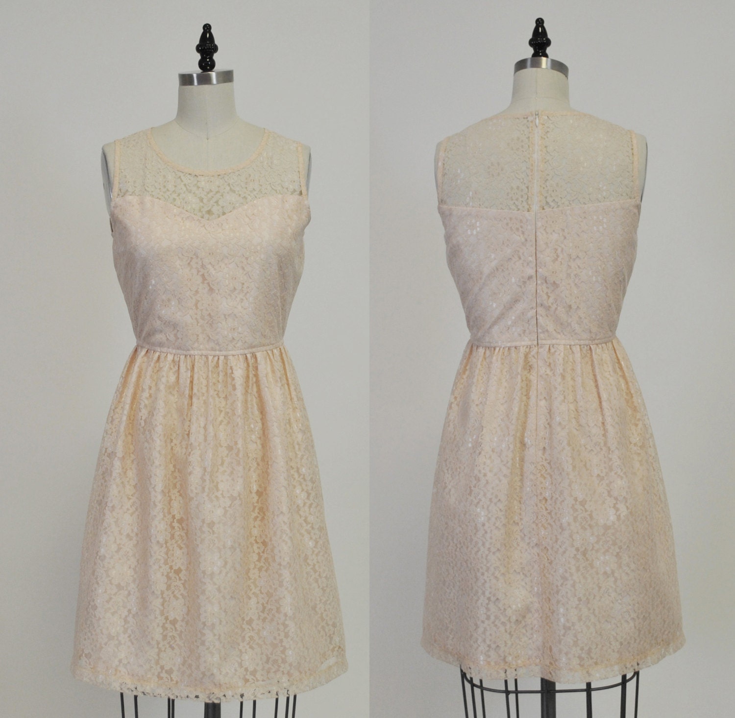 PROVENCE Champagne :Champagne lace dress sweetheart