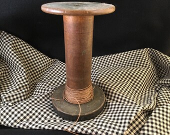 Vintage Wooden Bobbin Spool Home DecorRustic Decor Farmhouse Decor Sewing Shabby Primitive Decor Industrial Decor Vintage