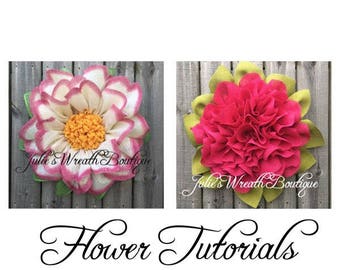 Wreath Tutorials, Apple Blossom Tutorial, Marigold Tutorial, DIY Tutorial, Burlap Flower Tutorial, Video Tutorial, Digital Download