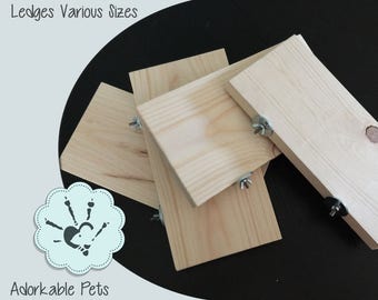 Wood Ledge wood chew toy chinchilla ferret rat ledge shelf hamster add level to cage accessory small pet accessories option sizes safe wood