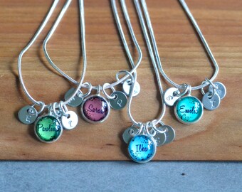 4 best friend necklaces 4 friendship necklace, personalized name friendship necklaces